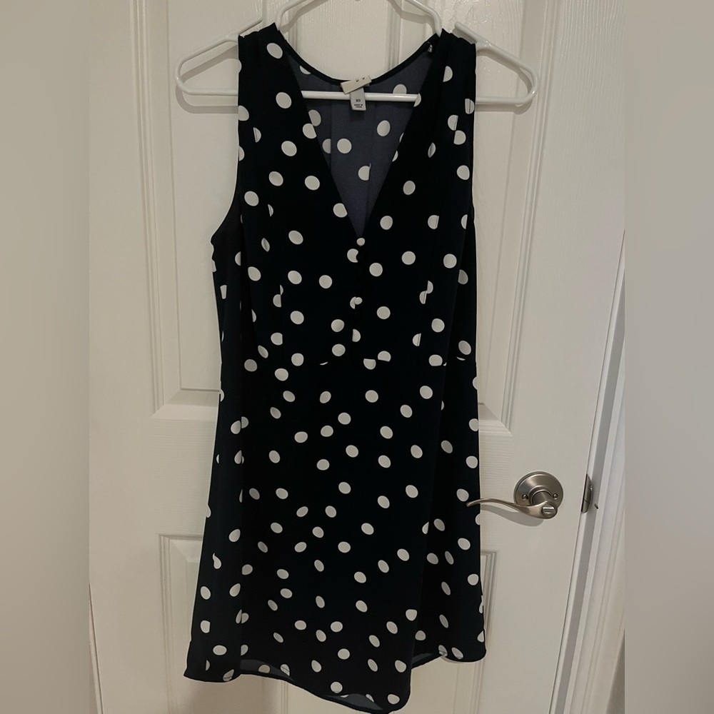 A New Day Target Blue Polka Dot Dress Size XS